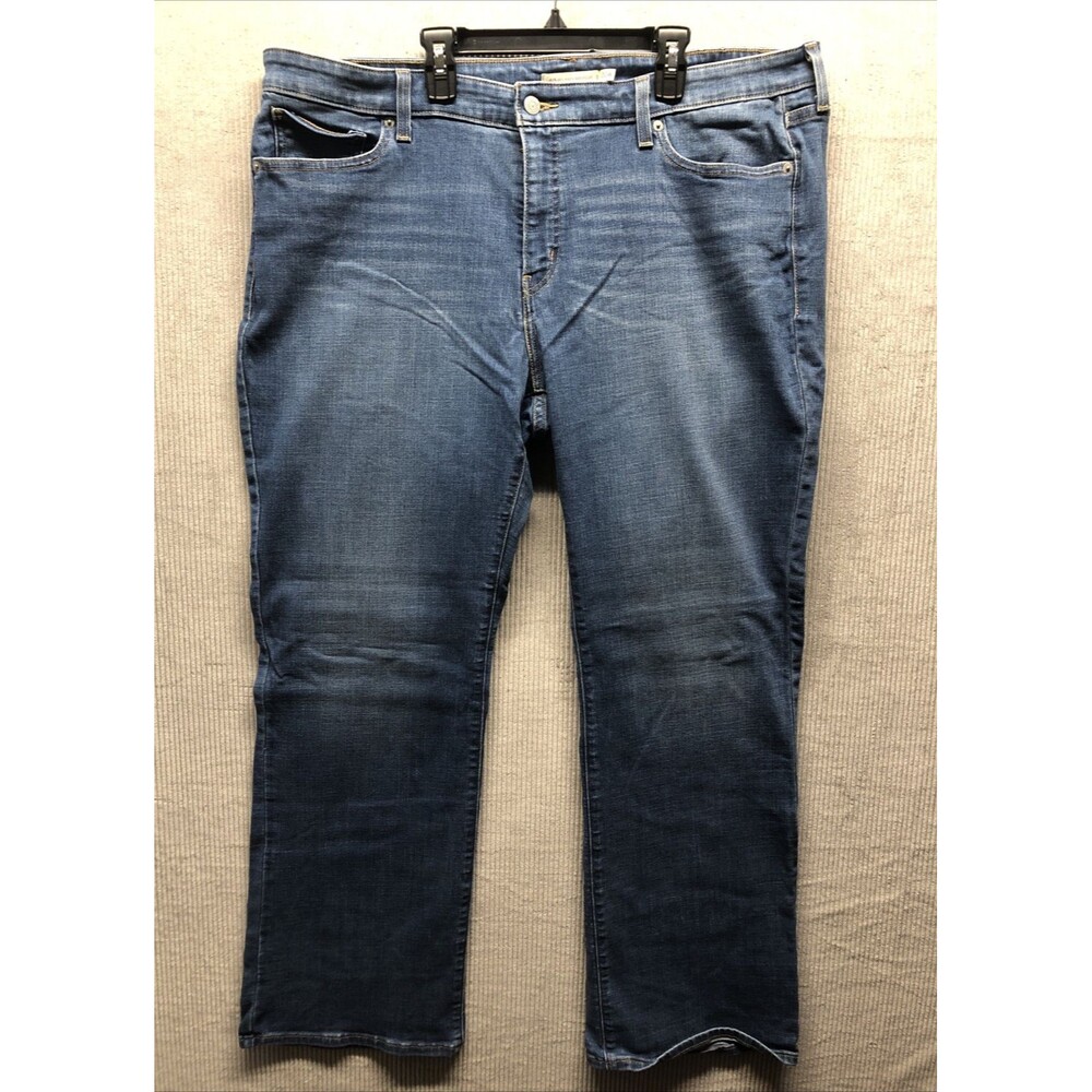 Levi's 415 Relaxed Bootcut Jeans Womens 22W Plus Size Distressed Wash Denim